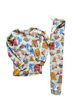 New Unisex Books to Bed Three Little Pigs Two Piece Pajama Set - 8
